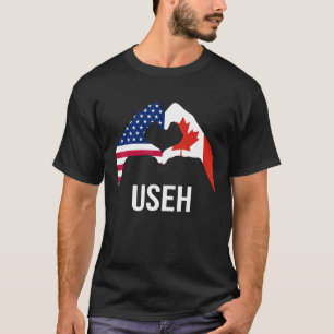 Kanada - Amerikanische Flagge T-Shirt
