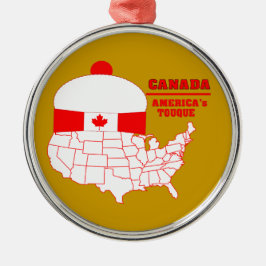 Kanada - Amerikas cooles Tuque Silbernes Ornament