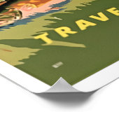 Kanada-Angler-Kunst-Reiseplakat Retro Poster (Ecke)