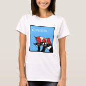 Kanada Angry Patriotic Fighting Strong Canadian T-Shirt (Vorderseite)