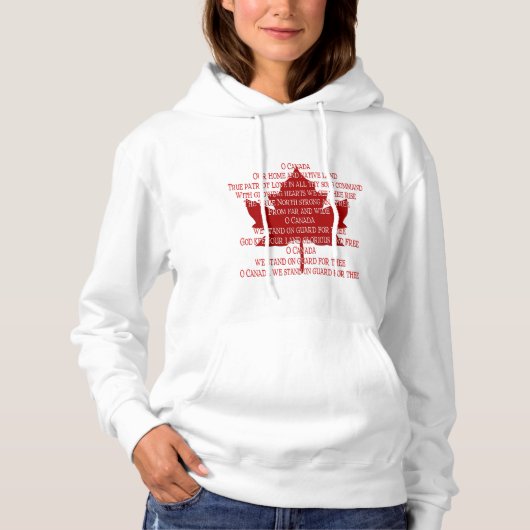 Kanada Anthem Hooded T - Shirt Souvenir Canada Shi (Vorderseite)