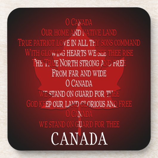 Kanada Anthem Untersetzer Custom Canada Untersetze (Vorderseite)