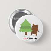 Kanada-Bär Button (Vorne & Hinten)