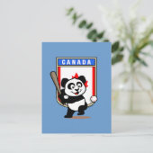 Kanada Baseball Panda Postkarte (Stehend Vorderseite)