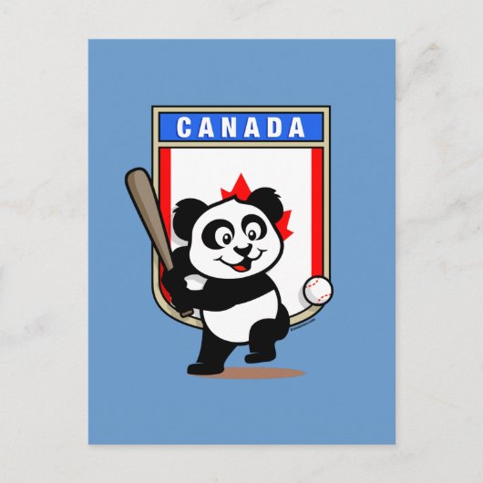 Kanada Baseball Panda Postkarte (Vorderseite)