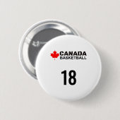 Kanada Basketball Nummer 18 Design Geschenkidee Button (Vorne & Hinten)