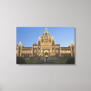 Kanada, BC, Victoria, BC Legislaturgebäude bei Leinwanddruck