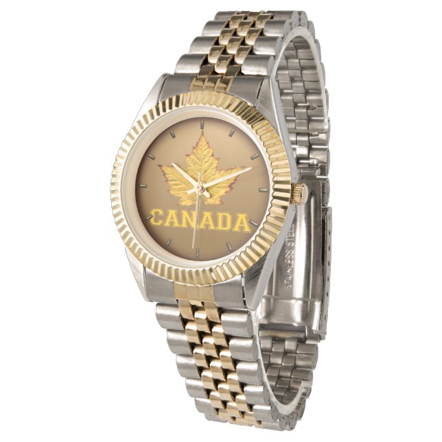 Kanada Beobachten Kanada Maple Leaf Souvenir Wrist Armbanduhr (Schrägansicht)
