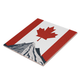 Kanada Berg Reiseplakat Fliese