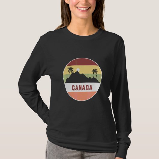 Kanada Berg Und Palmen T-Shirt (Vorderseite)