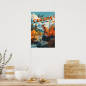 Kanada Berge Puma Reiseplakat Poster (Küche)