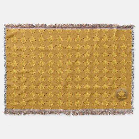 Kanada Blanket Kanada Gold Kanada Souvenir Throw Decke (Vorderseite)