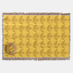 Kanada Blanket Kanada Gold Kanada Souvenir Throw Decke