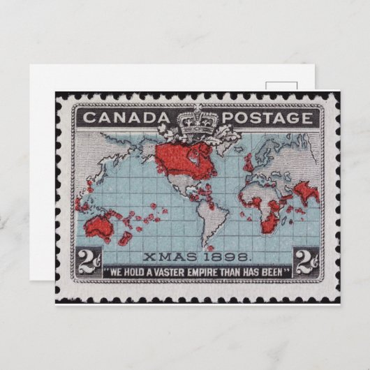 Kanada Briefmarke der 1890er Postkarte (Vorne/Hinten)