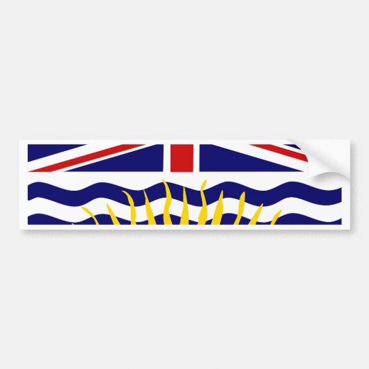 Kanada-Britisch-Columbia-Flagge Autoaufkleber (Vorne)