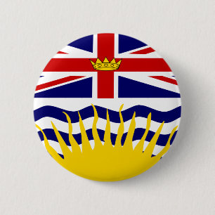 Kanada-Britisch-Columbia-Flagge Button