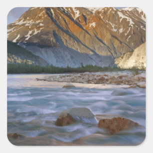 Kanada, British Columbia, Alsek-Flusstal. Quadratischer Aufkleber