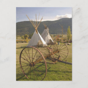 KANADA, British Columbia, Enderby. Tipis & Postkarte