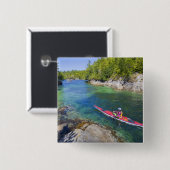 Kanada, British Columbia, Vancouver Island. Meer 2 Button (Vorne & Hinten)