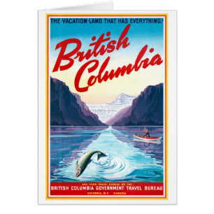 Kanada British Columbia Vintage Poster Restauriert