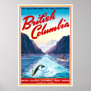 Kanada British Columbia Vintage Poster wiederherge