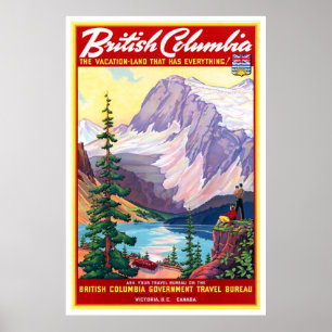 Kanada British Columbia Vintage Poster wiederherge