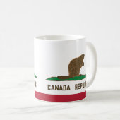 Kanada: California Flag Beaver Kaffeetasse (VorderseiteRechts)