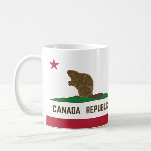 Kanada: California Flag Beaver Kaffeetasse (Links)