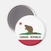 Kanada: California Flag Beaver Magnet (Vorderseite/Rückseite)