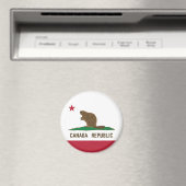 Kanada: California Flag Beaver Magnet (In Situ (Geschirrspüler))