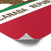 Kanada: California Flag Beaver Poster (Ecke)