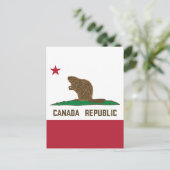 Kanada: California Flag Beaver Postkarte (Stehend Vorderseite)