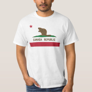 Kanada: California Flag Beaver T-Shirt
