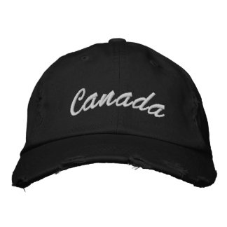 Kanada Cap mit kurvenförmiger, kursiver Schrift Bestickte Baseballkappe