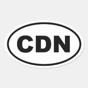 Kanada CDN Ovaler Aufkleber