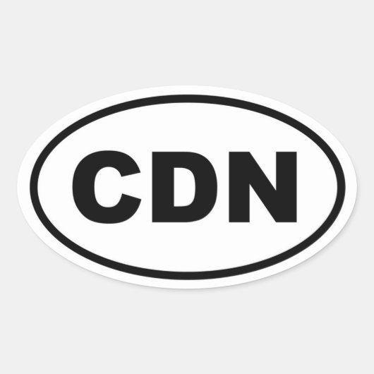 Kanada CDN Ovaler Aufkleber (Vorderseite)