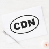 Kanada CDN Ovaler Aufkleber (Umschlag)