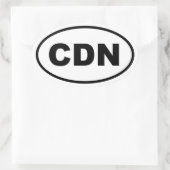 Kanada CDN Ovaler Aufkleber (Tasche)