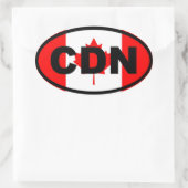 Kanada CDN Ovaler Aufkleber (Tasche)