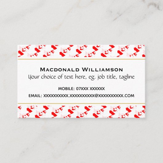 KANADA Christliche Schrift John 3:16 Visitenkarte (Vorderseite)