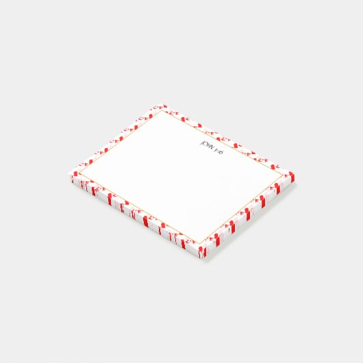 KANADA Christliche Schrift Post-it Klebezettel (angewinkelt)