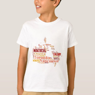Kanada Cities Word Art T-Shirt