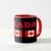 Kanada Custom 11 oz Ringer Tasse (VorderseiteRechts)