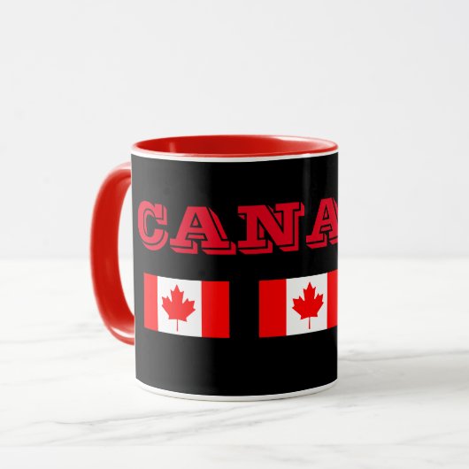 Kanada Custom 11 oz Ringer Tasse (Vorderseite Links)