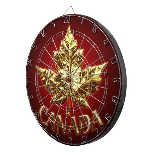Kanada Dartboard Gold Canada Souvenir Dartboards Dartscheibe (Vorderseite rechts)