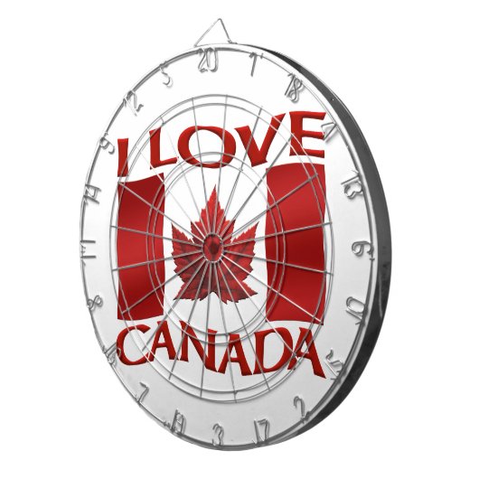 Kanada Dartboard I Liebe Canada Souvenir Dartboard Dartscheibe (Vorderseite rechts)