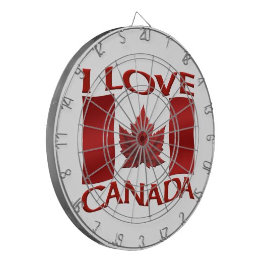 Kanada Dartboard I Liebe Canada Souvenir Dartboard Dartscheibe (Vorderseite Links)