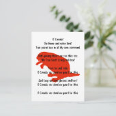 Kanada Day Beaver Red White Anthem Postcard Postkarte (Stehend Vorderseite)