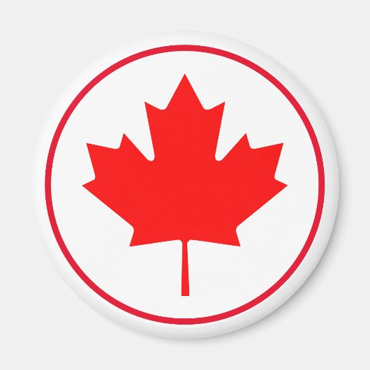 Kanada Day Bright Canadian Ahornapelleaf Red White Magnet (Vorne)