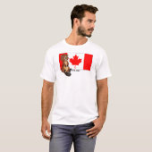 Kanada Day Est. 1867 Flagge und Biber T-Shirt (Vorne ganz)